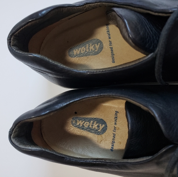 Wolky Leather Black Laceup Tie Comfort Shoe Size 37 (US 6) Occupational EUC - Picture 9 of 10